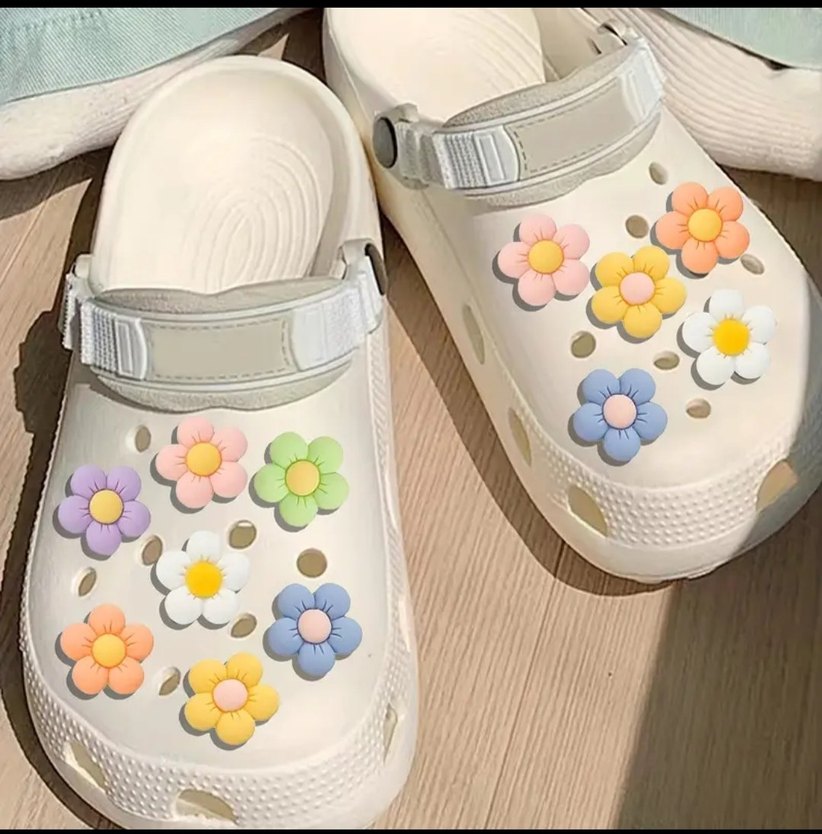 Çiçek crocs terlik süsü jibbitz set - Görsel 5
