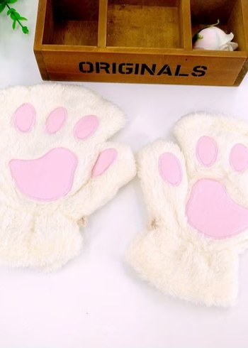 Peluş Pati Eldiven beyaz - Görsel 2