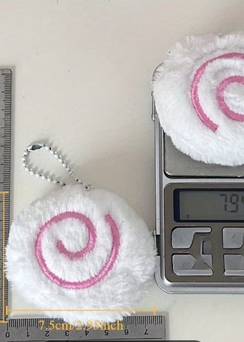 Narutomaki balık keki peluş çanta charm - Görsel 2