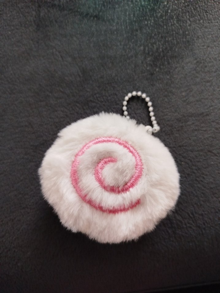 Narutomaki balık keki peluş çanta charm - Görsel 3