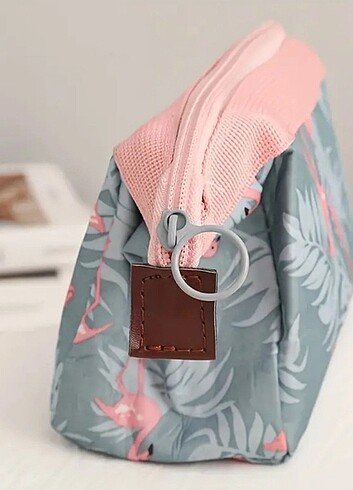 Diğer Flamingo desenli organizer makyaj çantası