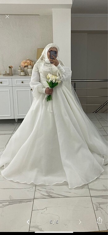 Nikah elbisesi veya klasik gelinlik - Görsel 2