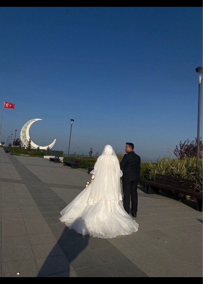 Nikah elbisesi veya klasik gelinlik - Görsel 3