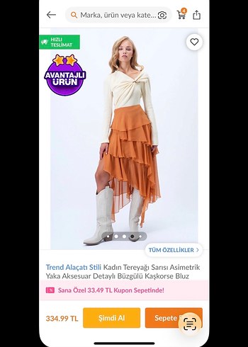 Bordo Bağlama Desenli Uzun Drapeli Etek - Görsel 6