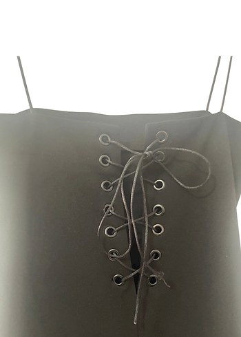 Siyah Askılı Uzun Kadın Elbise - Görsel 3