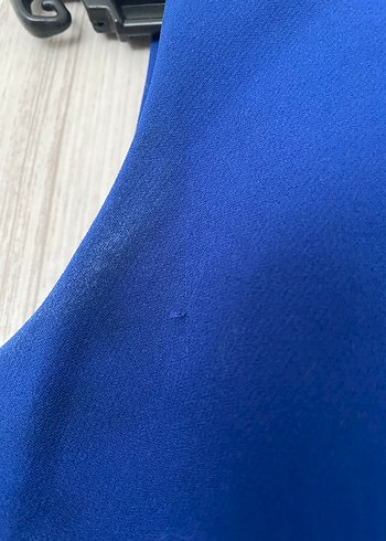 Mavi İşlemeli Dantel Detaylı Midi Elbise - Görsel 5