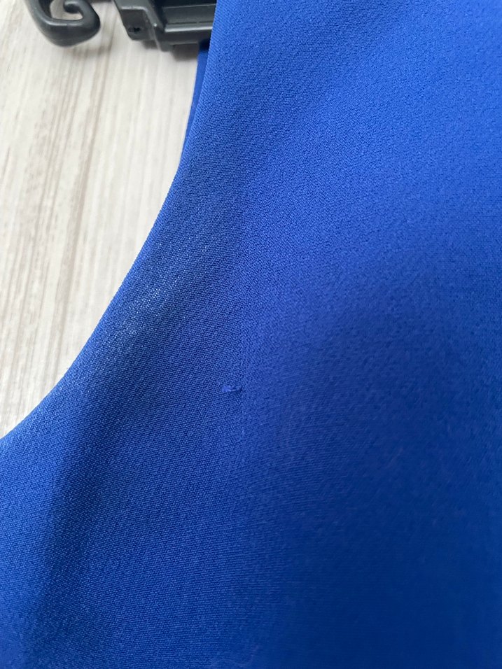 Mavi İşlemeli Dantel Detaylı Midi Elbise - Görsel 5