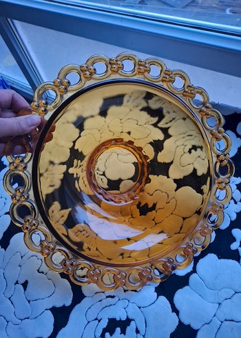 Altın İşlemeli Cam Tabak - Görsel 6