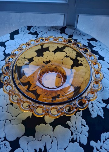 Altın İşlemeli Cam Tabak - Görsel 2