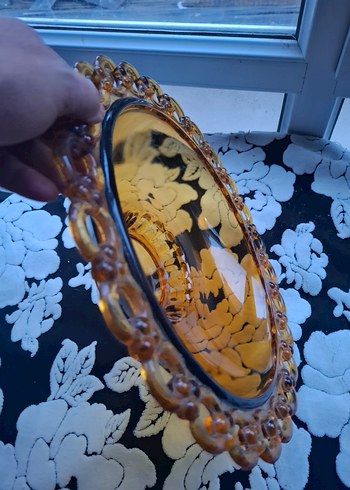 Altın İşlemeli Cam Tabak - Görsel 3