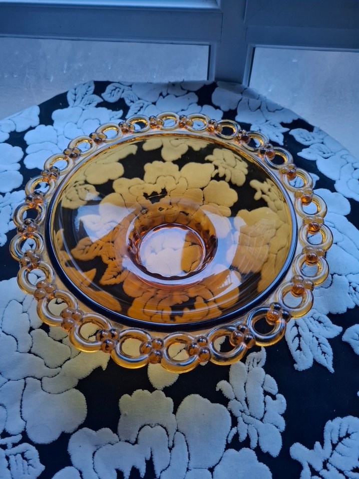 Altın İşlemeli Cam Tabak - Görsel 2