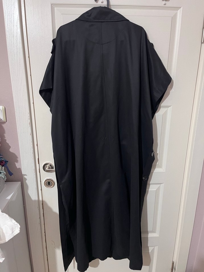 Siyah Uzun Kadın Kaftan - Görsel 4