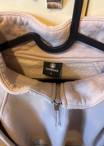 Yarım Fermuarlı Bej Kadın Sweatshirt - Görsel 2