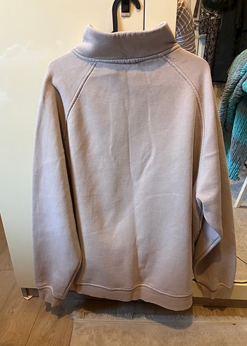 Yarım Fermuarlı Bej Kadın Sweatshirt - Görsel 3