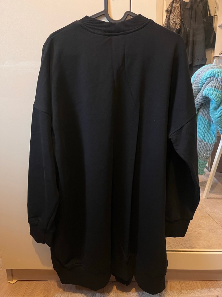 Siyah Fermuar Detaylı Kadın Sweatshirt - Görsel 4