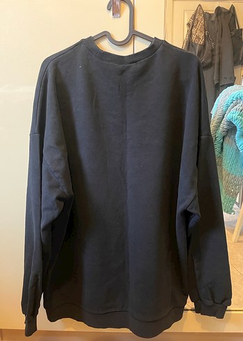 Siyah Baskılı Kadın Sweatshirt - Görsel 3