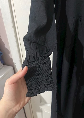 Kadın Siyah Uzun Elbise - Görsel 3