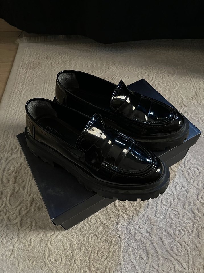 Siyah Rugan Kadın Loafer - Görsel 3