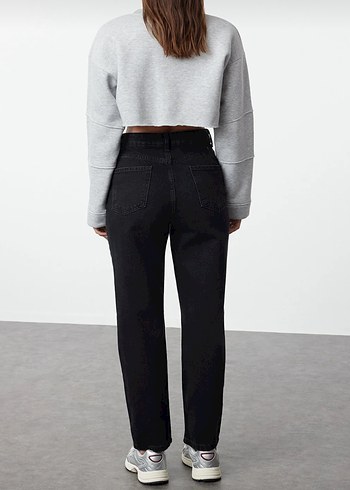 Siyah Kadın Kot Pantolon - Görsel 4