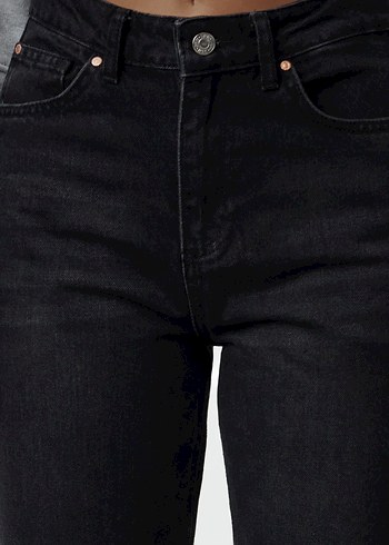 Siyah Kadın Kot Pantolon - Görsel 5