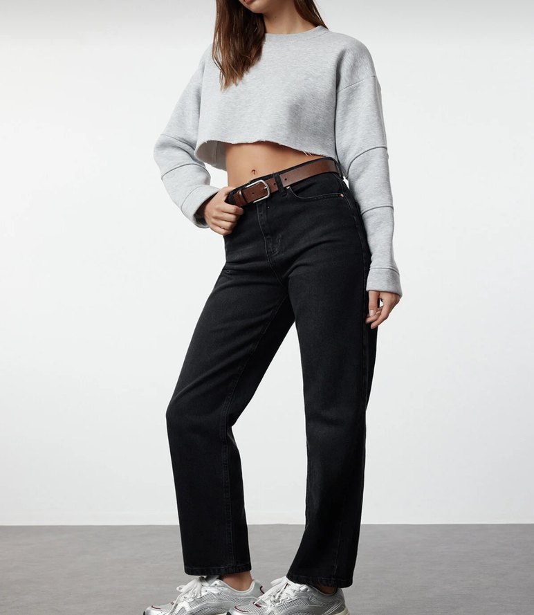 Siyah Kadın Kot Pantolon - Görsel 2