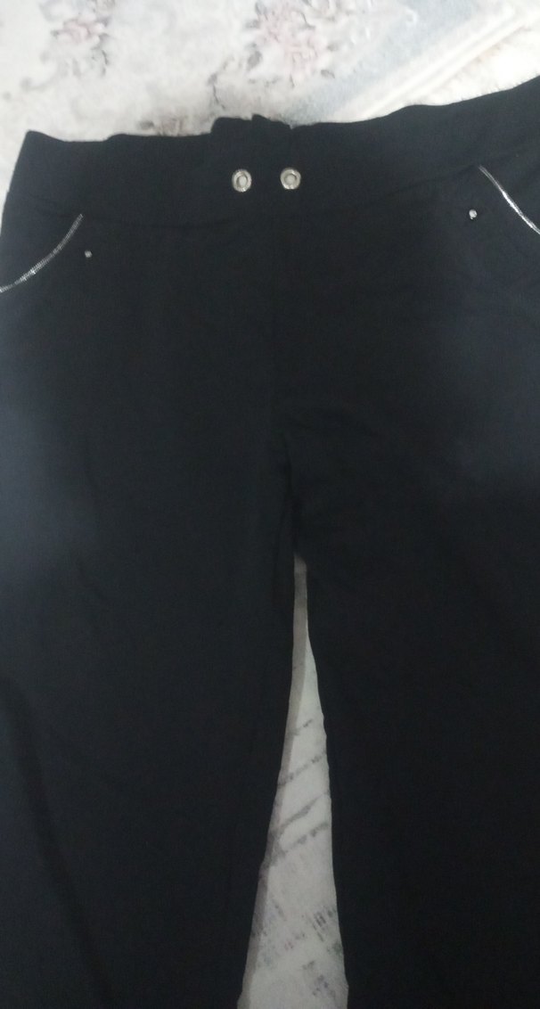 Düğmeli lacivert Kadın eşofman altı - Görsel 2