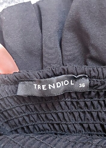 Trendyol & Milla siyah pileli straplez elbise