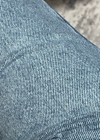36 Beden Gri Bol Kesim Midi Kot Pantolon baggy