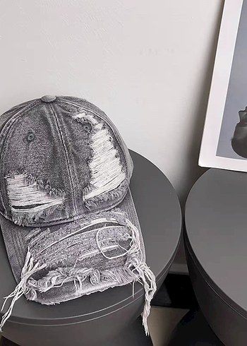 Kadı Yırtık Denim Punk Şapka / İthal - Görsel 4