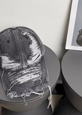 Kadı Yırtık Denim Punk Şapka / İthal - Görsel 3