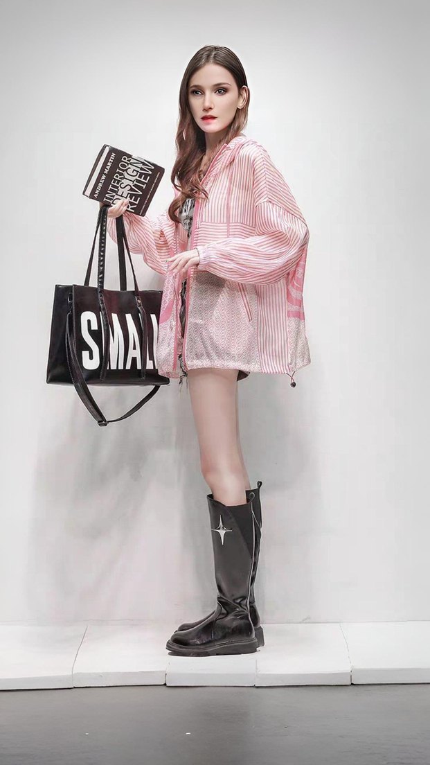 İthal Street Wear Kadın Yağmurluk - Görsel 4