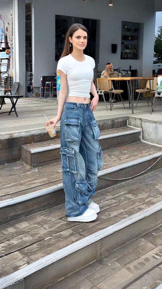 İthal Cepli Salaş Kot Pantolon - Görsel 2