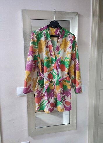 diğer Beden çeşitli Renk 36_44 neden arası keten kimono