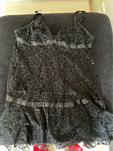 m Beden Siyah Babydoll/Kombinezon