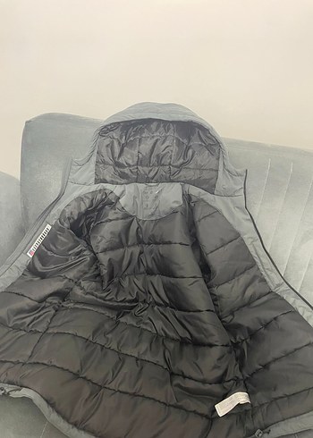 Erkek Gri Kayak Montu Yüksek Yakalı Fermuarlı - Görsel 3