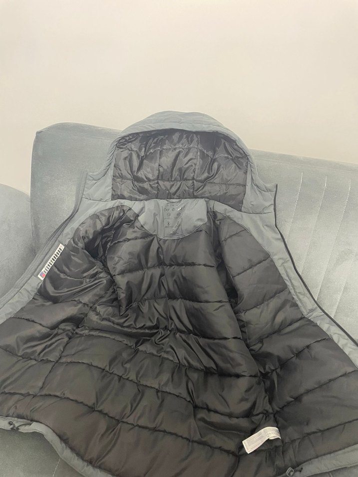 Erkek Gri Kayak Montu Yüksek Yakalı Fermuarlı - Görsel 3