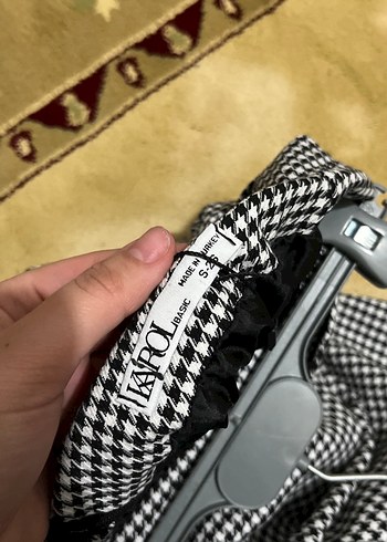 Kadın Siyah Mini Piliseli Ekose Etek - Görsel 3