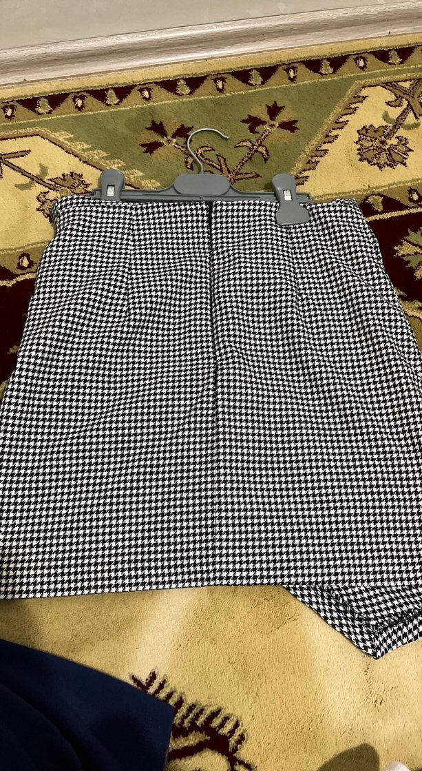 Kadın Siyah Mini Piliseli Ekose Etek - Görsel 2