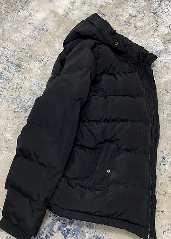 Siyah Erkek Kapüşonlu Şişme Mont - Görsel 2