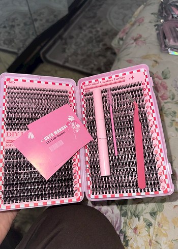Koyu Pembe Takma Kirpik Seti 800 parça