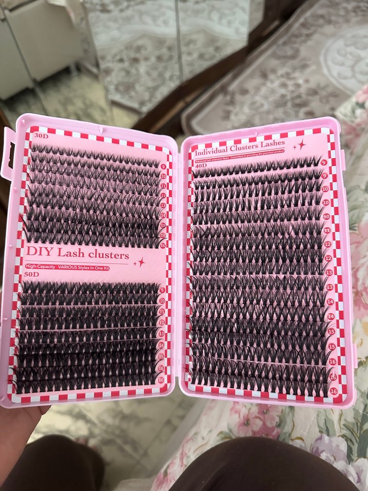 Koyu Pembe Takma Kirpik Seti 800 parça - Görsel 2