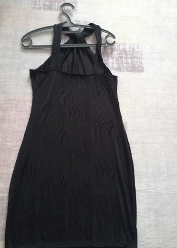 Siyah Halter Yaka Elbise - Görsel 4