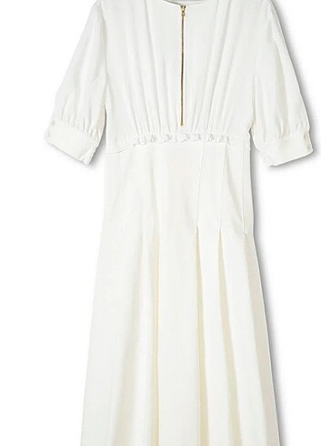 xs Beden beyaz Renk Şık ipekyol elbise 