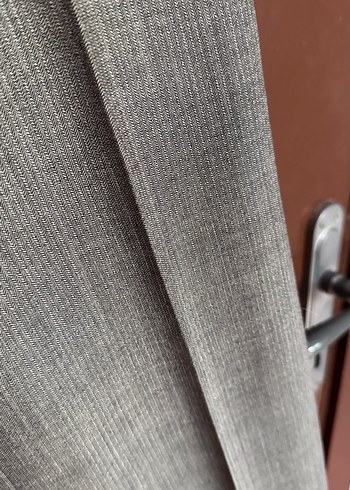 36 Beden Gri Kemerli Kadın Kumaş Pantolon