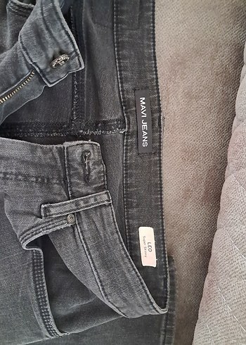 30 Beden gri Renk Gri Kadın Denim Pantolon, Normal Kesim, Fermuarlı