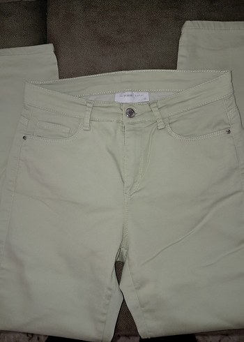 LC Waikiki Kadın Haki Midi Kumaş Pantolon
