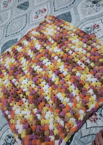 Çocuklar için Renkli Örgü  bebek battaniyesi - Görsel 6