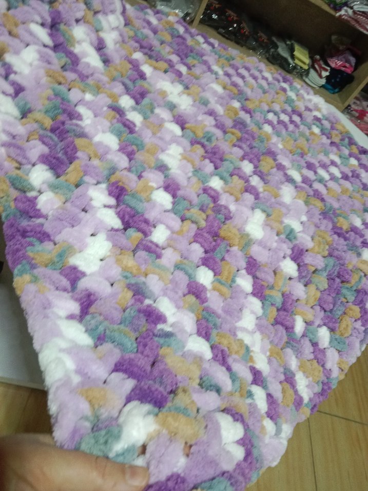 Çocuklar için Renkli Örgü  bebek battaniyesi - Görsel 2