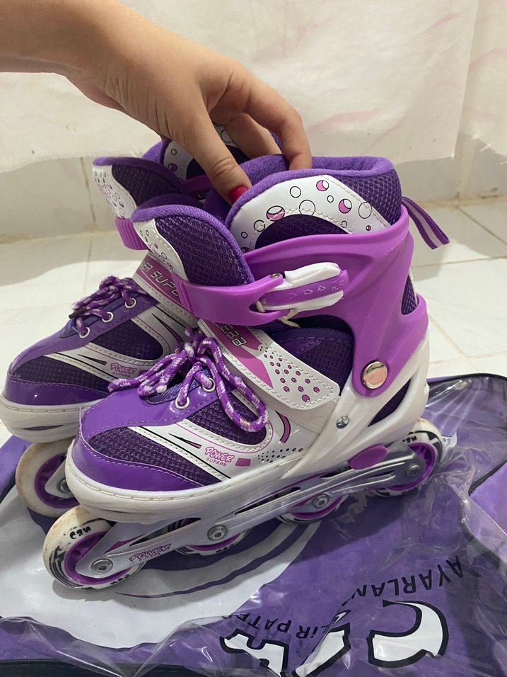Mor Renkli Çocuk Paten Seti M#35 - Görsel 5