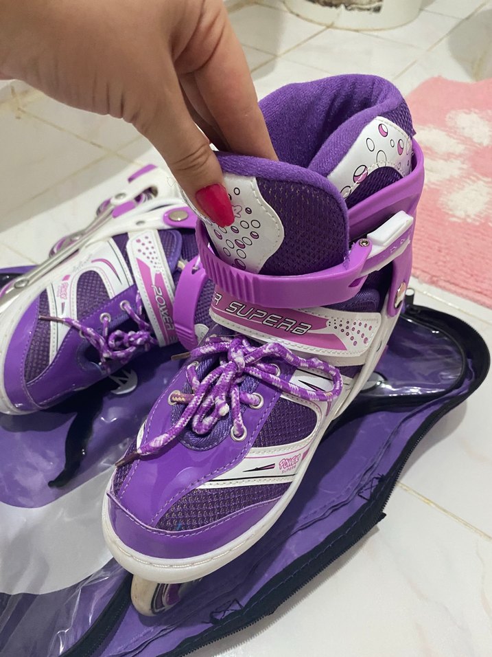 Mor Renkli Çocuk Paten Seti M#35 - Görsel 2